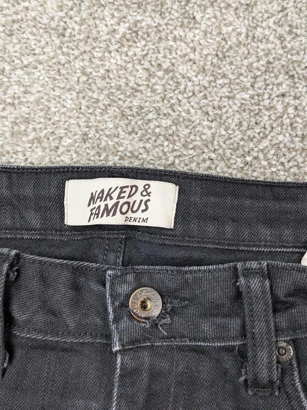 Naked & Famous Denim Jeans Mens 31 Black Super Skinny Guy Power Stretch 013010